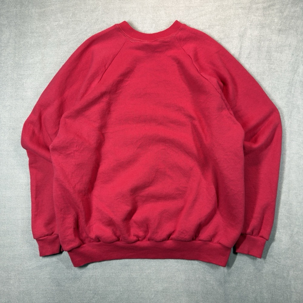 Vintage Made In‎ USA Fruit of the Loom Crewneck Sweatshirt Adult XL Pink Blank - Picture 3 of 8